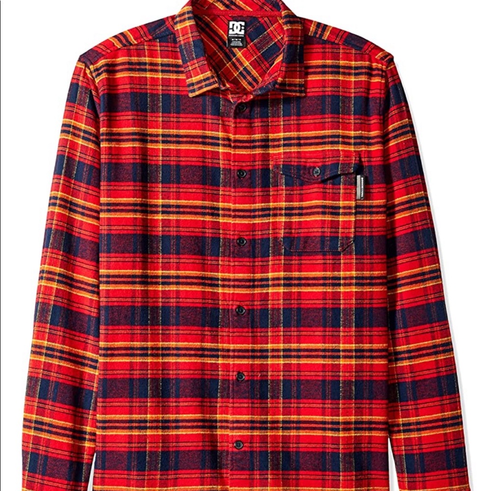 ✅DC Men's Long Sleeve Flannel Shirt✅